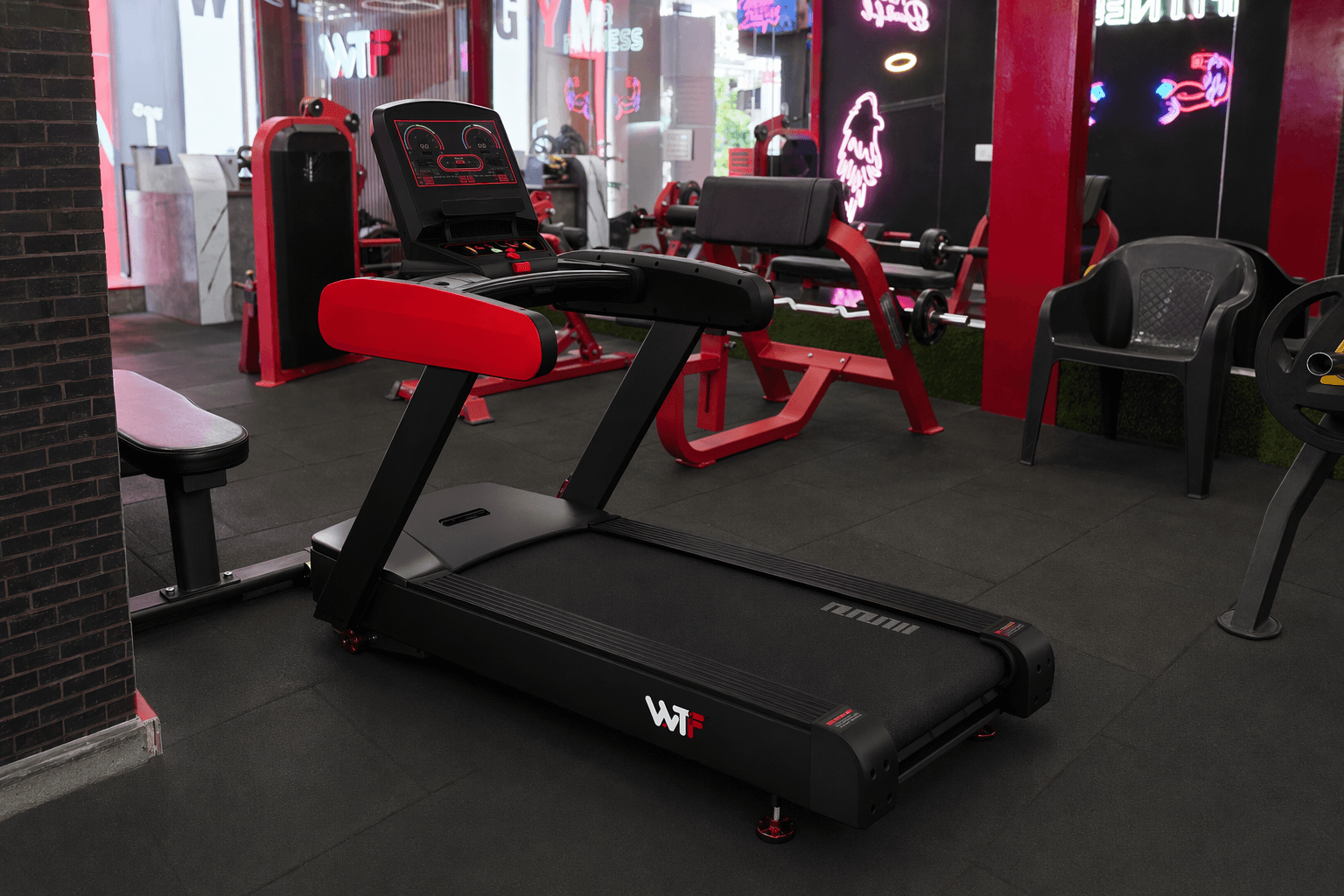 Commercial Motorized Treadmill deployed in a WTF gym