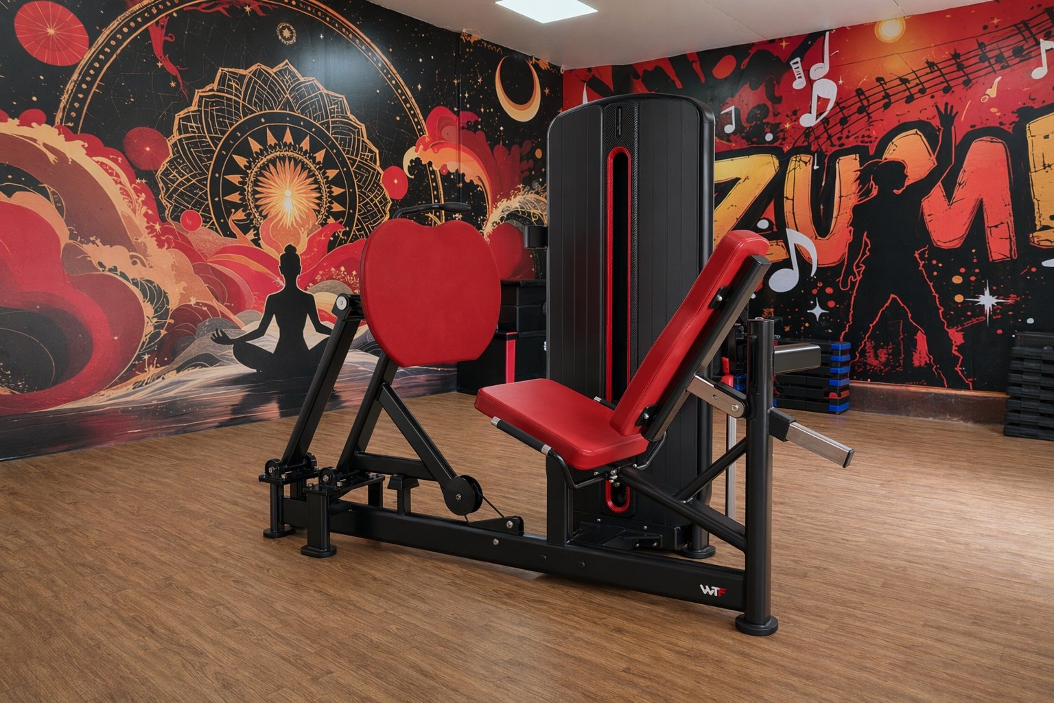 Selectorized strength machines inside a live WTF gym