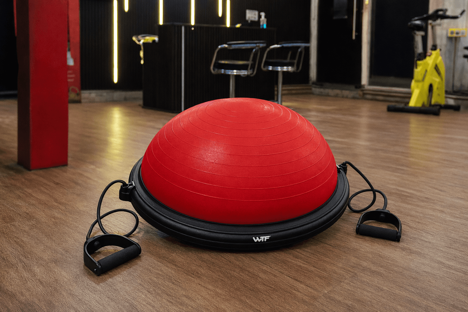 Bosu Ball deployed in a WTF gym