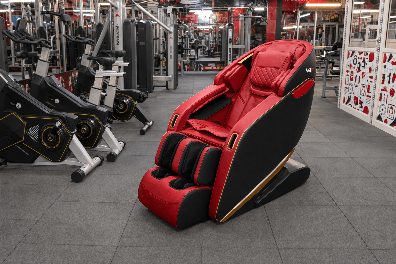 Massage Chair deployed in a WTF gym
