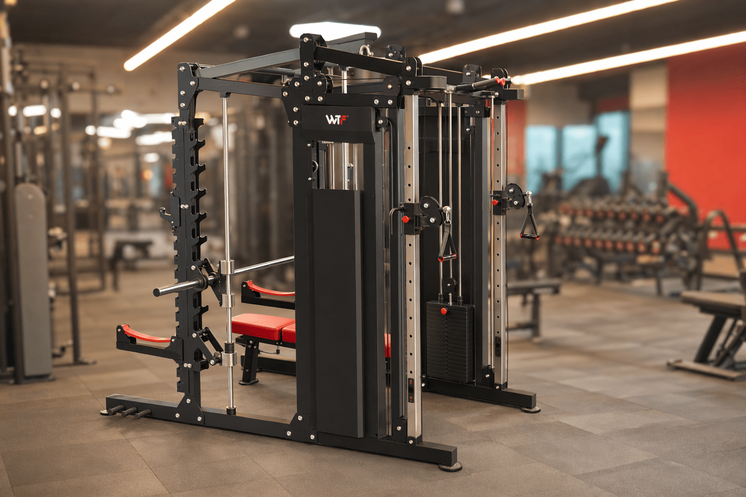 Functional Trainer + Smith + Rack deployed in a WTF gym