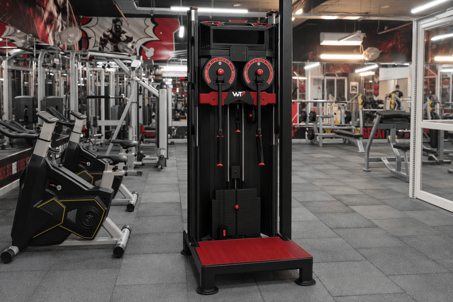 Standing Multi Flight deployed in a WTF gym