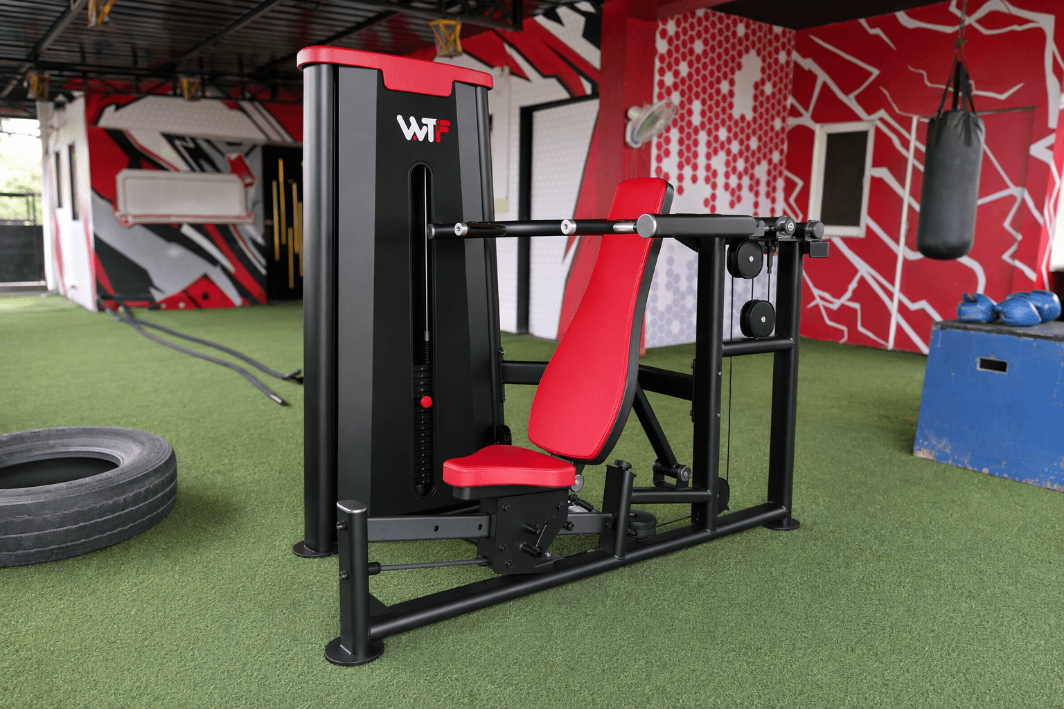 Flagship machines in a WTF gym — real WTF gym floor
