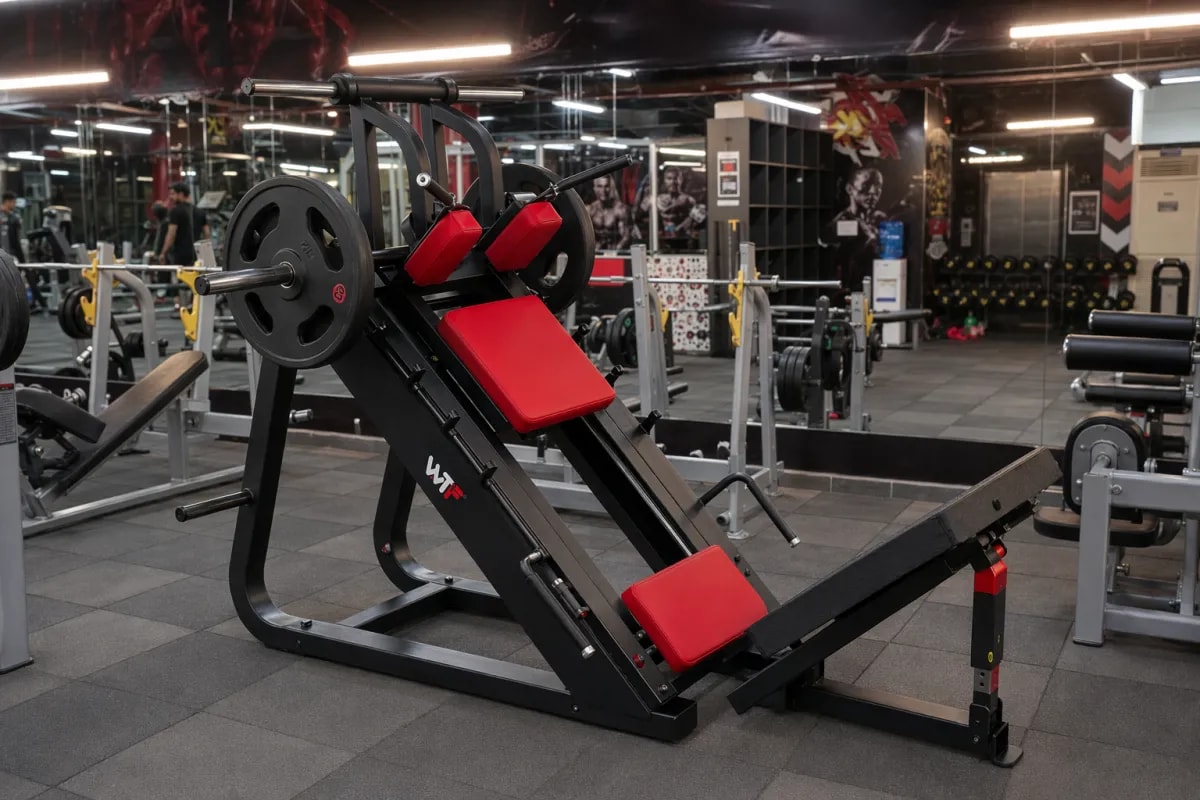 WTF HS-LP41 Leg Press + Hack Squat on a gym floor