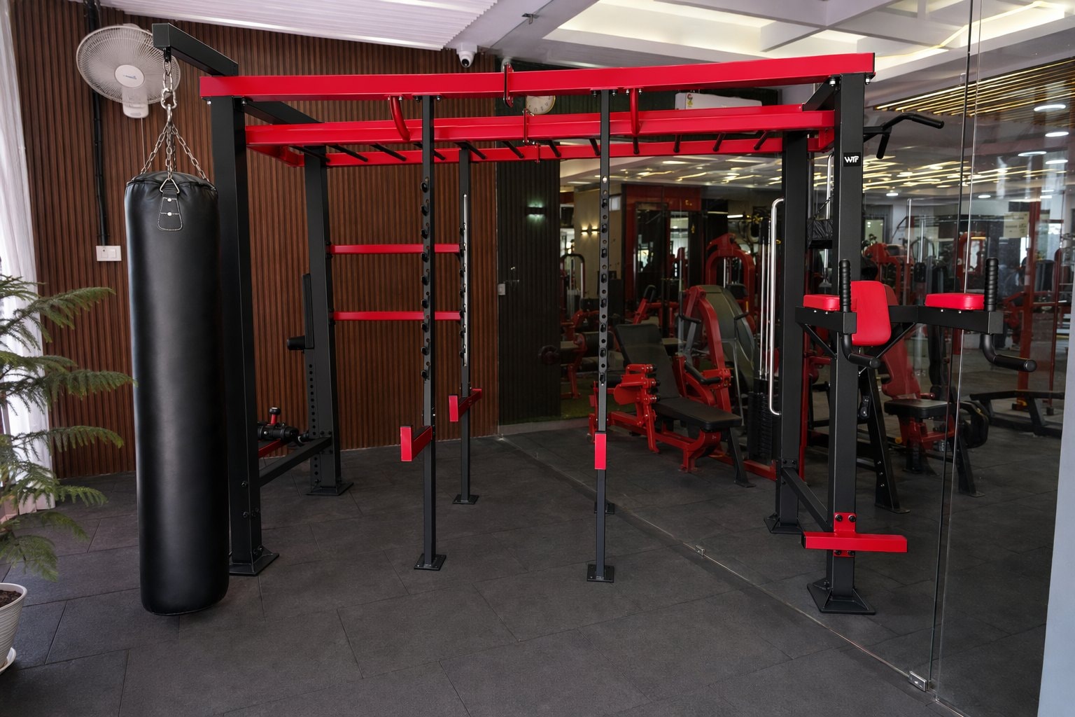 The front desk of a live WTF gym with the WTF logo