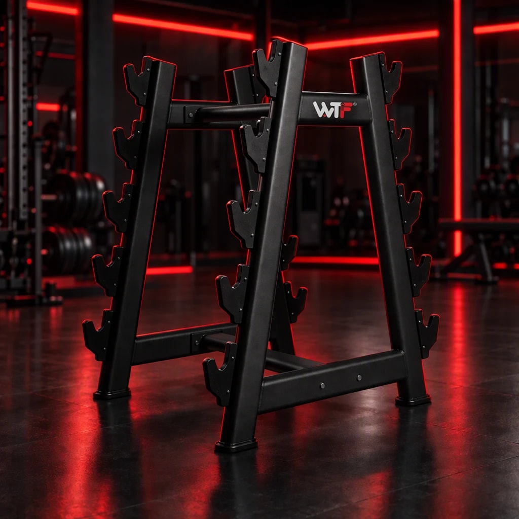 Dual Sided Fixed Barbell Rack (WTF-CRR-16) — studio view